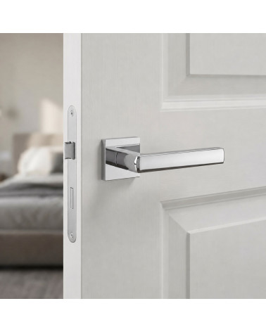 Maniglie per porta cromo lucido HOSTA quadrato