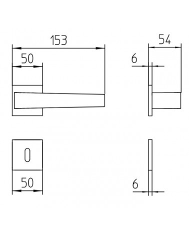 Maniglia per porta Mandelli Seven con dimensioni