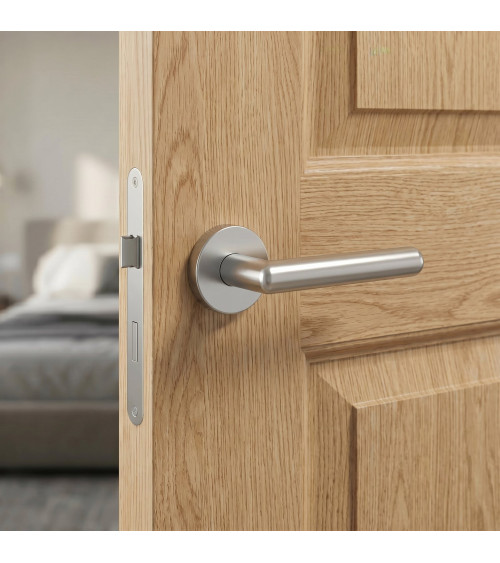 Maniglia per porta cromo satinato NOX ferramenta design