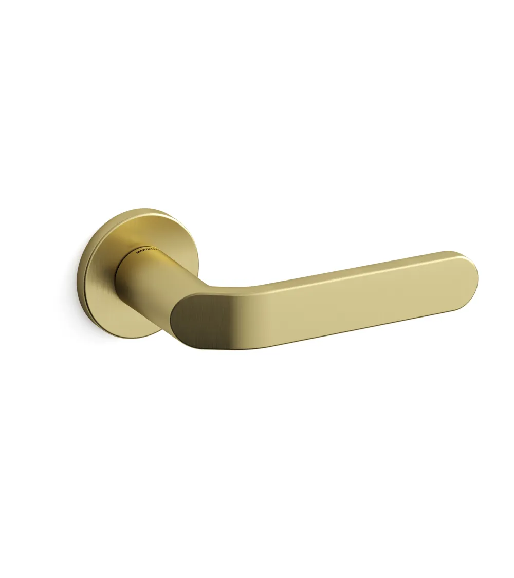 Maniglia per porta oro opaco Mandelli Callas maniglia design