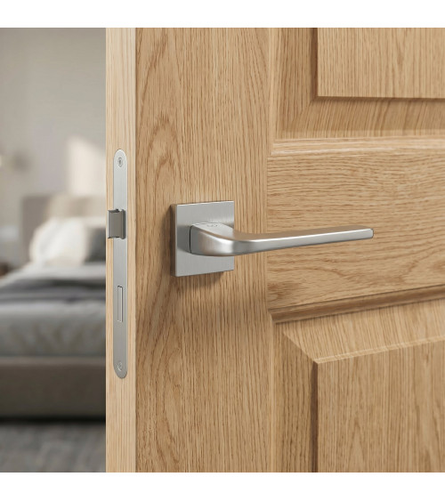 Maniglia per porta cromo spazzolato Solo - maniglia design