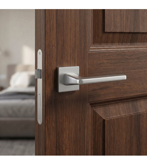 Maniglia per porta in cromo satinato ERBA maniglia design