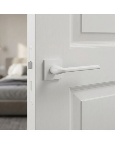 Maniglia per porta bianca Scandi quadre slim