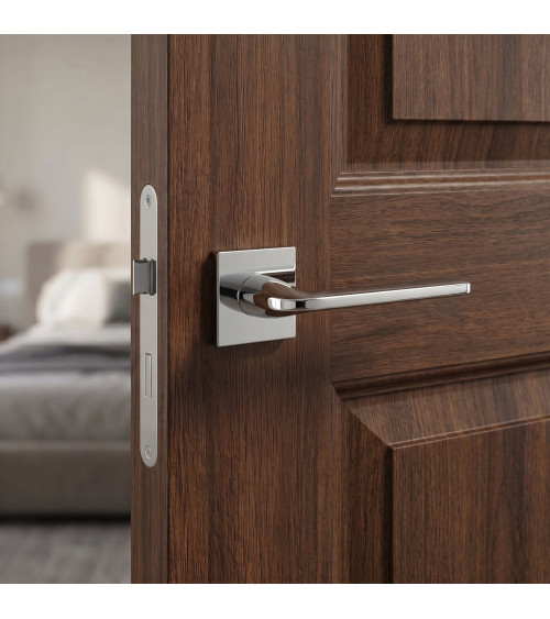 Maniglia per porta in cromo lucido Scandi slim design