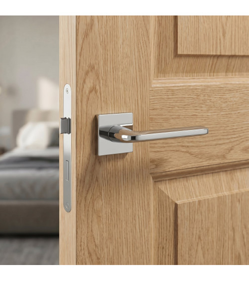 Maniglia per porta in cromo lucido Scandi slim design