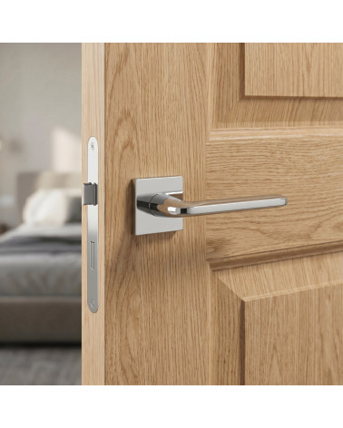 Maniglie per porta cromo lucido Scandi quadrate slim