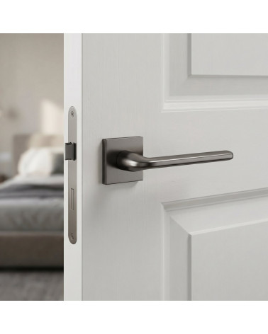 Maniglie per porta grafite Scandi quadrate slim