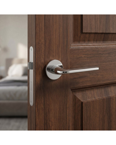 Maniglie per porta in zamak Scandi tonde slim