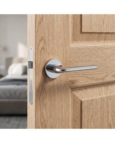 Maniglie per porta in zamak Scandi tonde slim