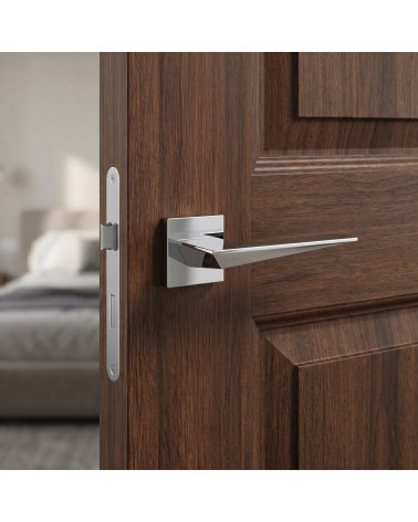 Maniglie per porta cromo satinato Blade