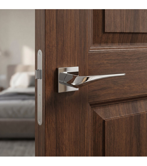 Maniglia per porta cromo lucido Heavy ferramenta design