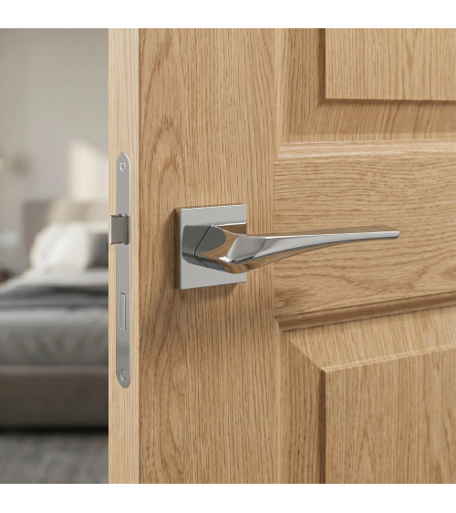 Maniglia per porta cromo lucido Heavy ferramenta design