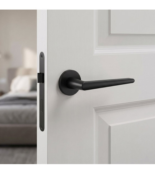 Maniglia per porta nera Arrow ferramenta design