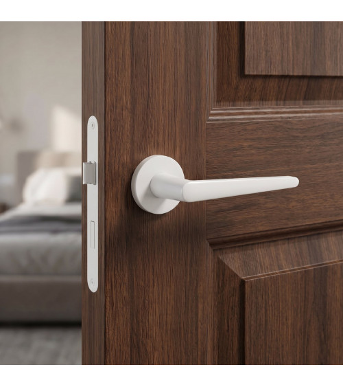 Maniglia per porta bianca Arrow ferramenta design