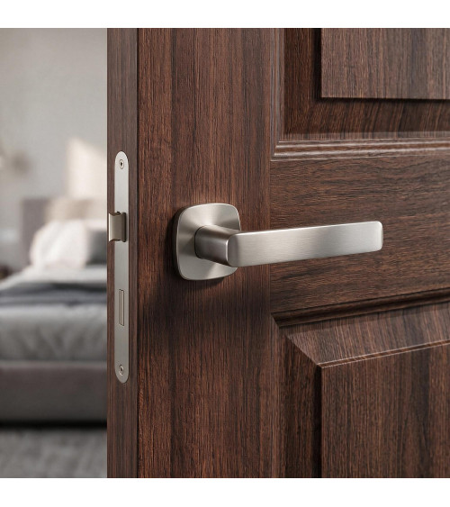 Maniglia per porta nichel satinato STELLA ferramenta design