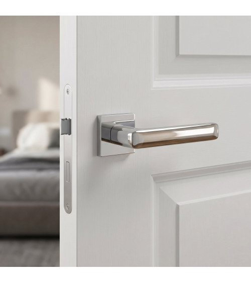 Maniglia per porta cromata lucida STELLA design