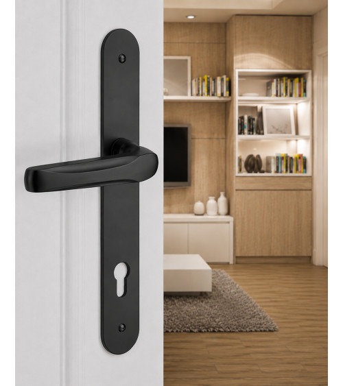 Manillas para puertas moderna su placca in ottone - MADE IN FRANCE - maniglia design