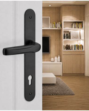 Manillas para puertas moderna su placca in ottone - MADE IN FRANCE