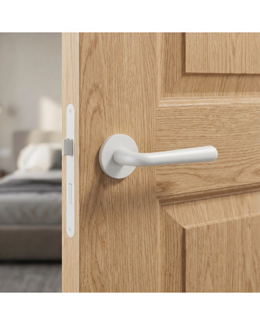 Maniglia per Porta Bianca Opaca Semplice ed Elegante | MILLAPOIGNEES