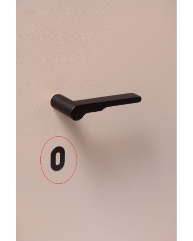 Rosetta per porta VERUM slim, con chiave a beccuccio - maniglia design