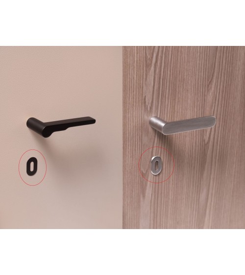 Rosetta per porta VERUM slim, con chiave per camera - maniglia design
