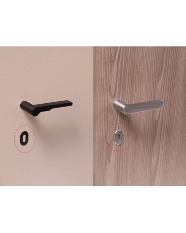 Rosetta per porta VERUM slim, con chiave a beccuccio - maniglia design