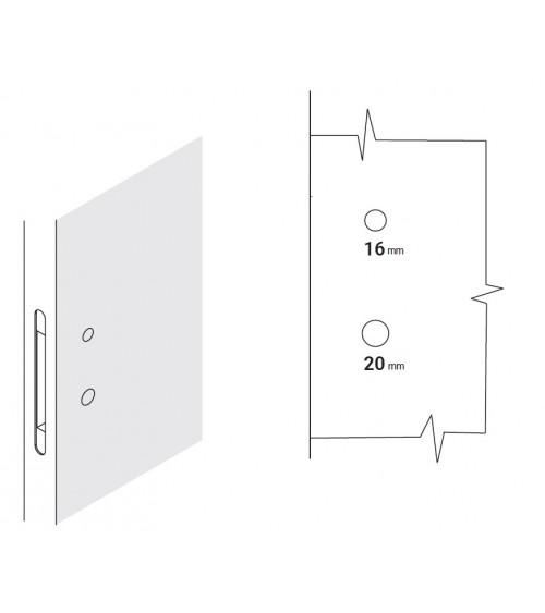 Rosetta per porta VERUM per WC (modello Pure/Wind) - maniglia design