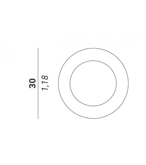 Rosetta da 30mm per blocco WC Verum Atlanta/Wind/Pure - maniglia design