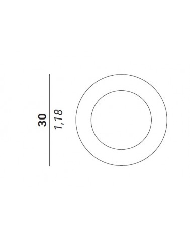 Rosetta da 30mm per blocco WC Verum Atlanta/Wind/Pure - maniglia design