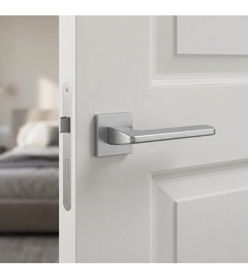 Maniglia per porta cromo satinato YUKA ferramenta design