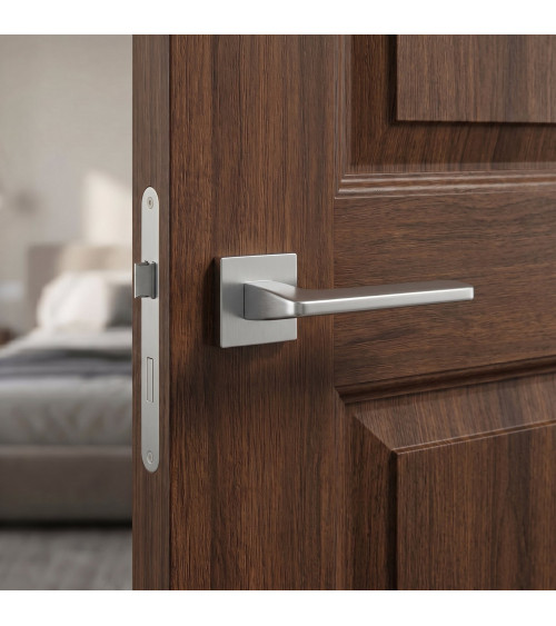 Maniglia per porta cromo satinato YUKA ferramenta design