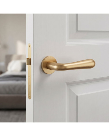 Maniglie per porta in oro opaco GARDENIA