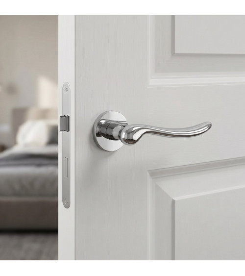 Maniglia per porta cromo lucido NERINA design