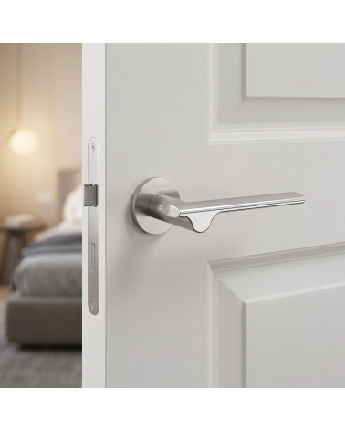 Maniglie per porta nickel satinato Mandelli Ara