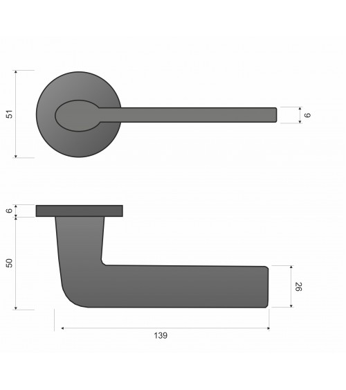 Maniglia per porta oro lucido Stinger - maniglia design