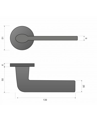Maniglia per porta in oro lucido Stinger - maniglia design