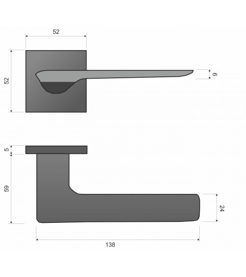 Maniglia per porta moderna LIGNE maniglia design