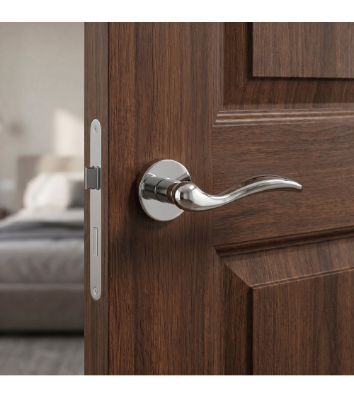 Maniglia per porta cromo lucido TUPAI 1948 ferramenta design