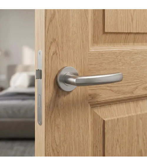 Maniglia per porta colore inox OVAL 1706 ferramenta design