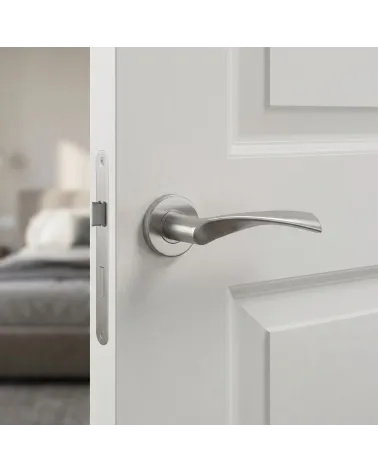 Maniglia per Porta Color Inox dall'aspetto discreto - Modello OVAL 1708