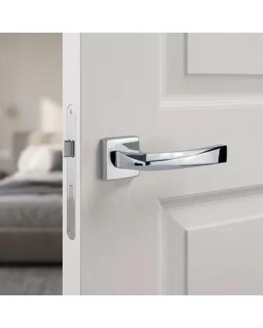 Maniglia per Porta in Cromo Lucido Smagliante - Modello PHENIX