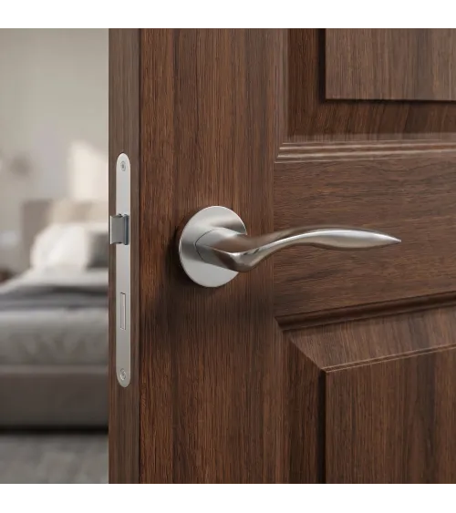 Maniglia per porta cromo satinato ROBINE ferramenta design