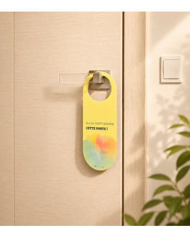 Cartello porta fronte-retro Positivo & Zona senza preoccupazioni