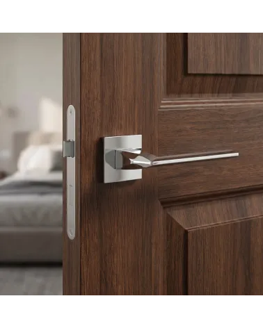 Maniglia per Porta in Cromo Lucido Sofisticata e Luminosa - Modello EVER