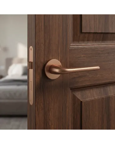 Maniglia per Porta su Placca Rotonda dal carattere unico - Modello AZALIA