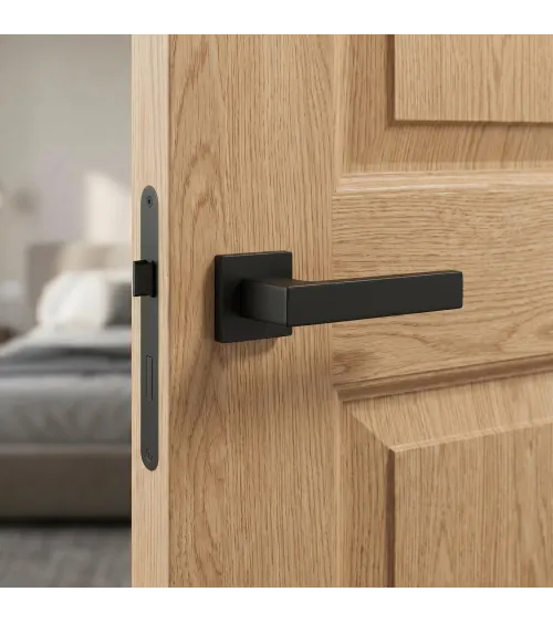 Maniglia per porta nera PINA design