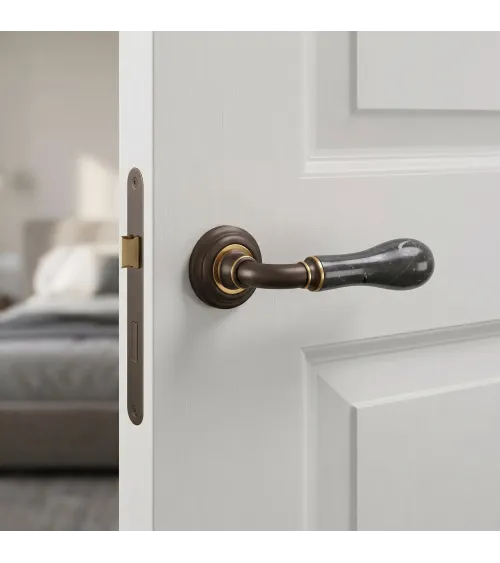 Maniglia per porta in ottone Mandelli Naxos maniglia design colore 3