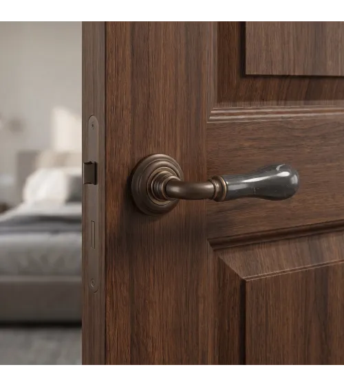 Maniglia per porta in ottone Mandelli Naxos maniglia design colore 3