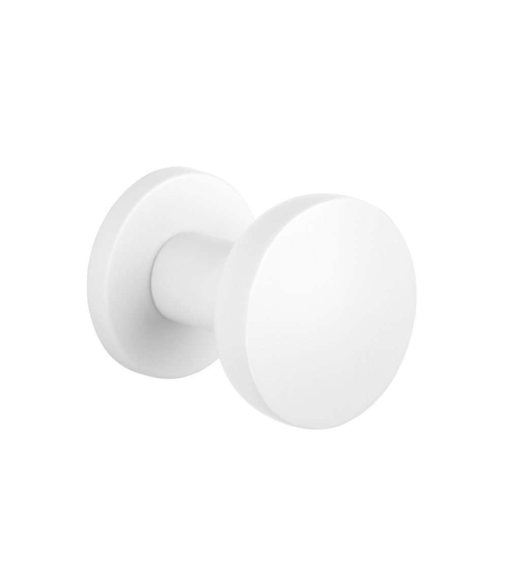 Pomolo per porta bianco MESA Rotondo mobile - maniglia design