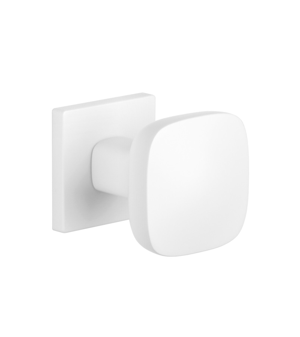 Pomello per porta bianco KIAMA quadrato - maniglia design